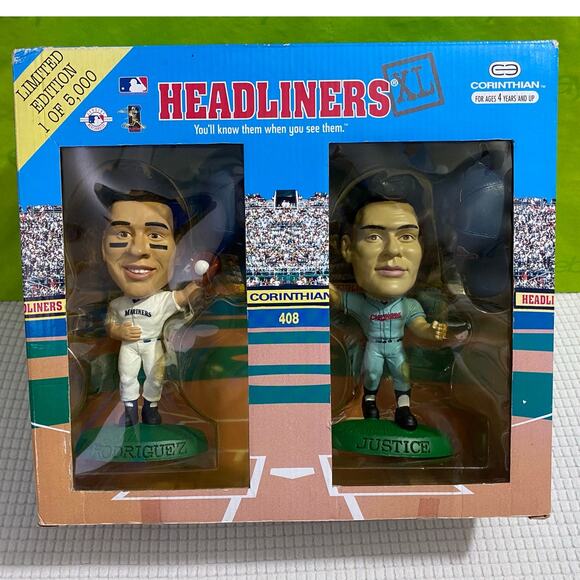 1998 Headliners XL Alex Rodriguez, David Justice, Limited to 5000 with MLB - Picture 1 of 9